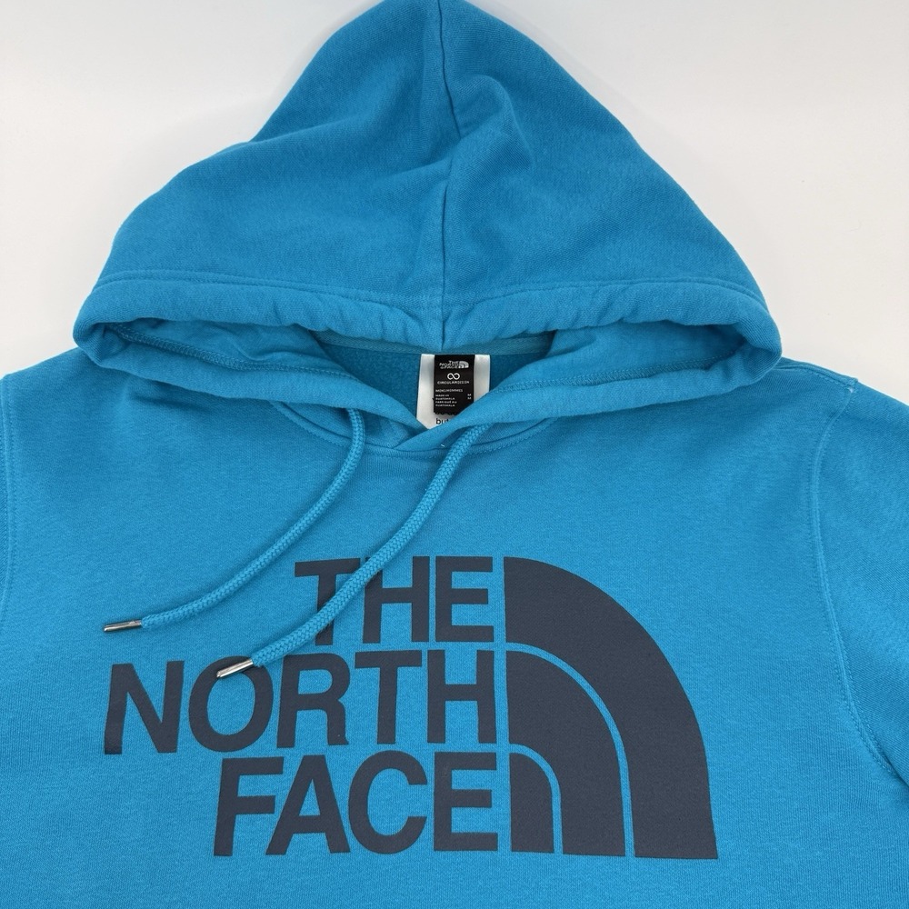 North Face Hoodie Men M Blue Half Dome Pullover Sweatshirt Outdoor